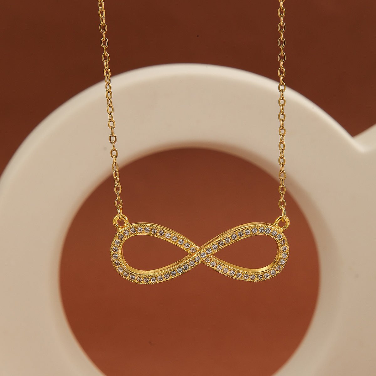 1pcs Simple Exquisite Inlaid Sparkling Diamond Symbol 8,Letter Love Pendant Necklace, Suitable For Women's Daily Wear, A Holiday Gift For Wives And Mothers - silverfoxgoods